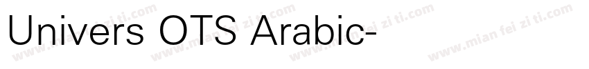 Univers OTS Arabic字体转换